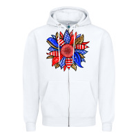 White America sunflower Zipper Hoodie - Neo Western