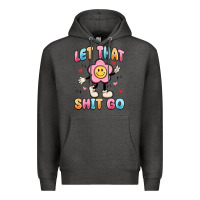 Charcoal Heather let that shit go Premium Hoodie - MaliasSmallBusiness