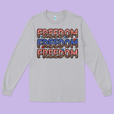 Freedom Freedom Freedom Long Sleeve Tee Designed By Zillion Design Studio
