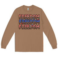 Toasted Coconut freedom freedom freedom Long Sleeve Tee - Zillion Design Studio