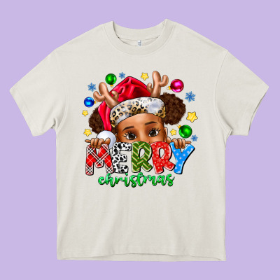 Merry Christmas Heavy Core Tee Designed By Cowhidedigitalart