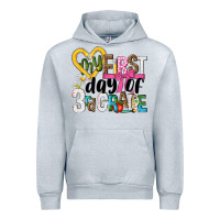 Heather Grey my first day of 3rd grade Urban Hoodie - NancyCooperArtShop