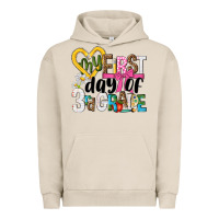 Pigment French Oak my first day of 3rd grade Urban Hoodie - NancyCooperArtShop