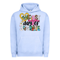 Pigment Grape Ice my first day of 3rd grade Urban Hoodie - NancyCooperArtShop