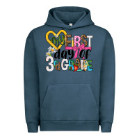 Pigment Midnight Navy my first day of 3rd grade Urban Hoodie - NancyCooperArtShop