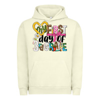Pigment Pistachio my first day of 3rd grade Urban Hoodie - NancyCooperArtShop