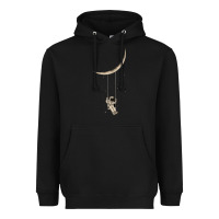Black Astronaut Moon Swing Heavyweight Hoodie - Bettercallsaul