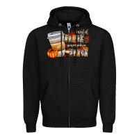 Black wild about pumpkin spice Zipper Hoodie - CowhideDigitalArt