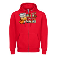 Red wild about pumpkin spice Zipper Hoodie - CowhideDigitalArt