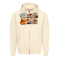 Sandshell wild about pumpkin spice Zipper Hoodie - CowhideDigitalArt