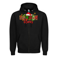 Black christmas mom mom claus Zipper Hoodie - FaDigitalArtStudio