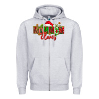 Heather Grey christmas mom mom claus Zipper Hoodie - FaDigitalArtStudio