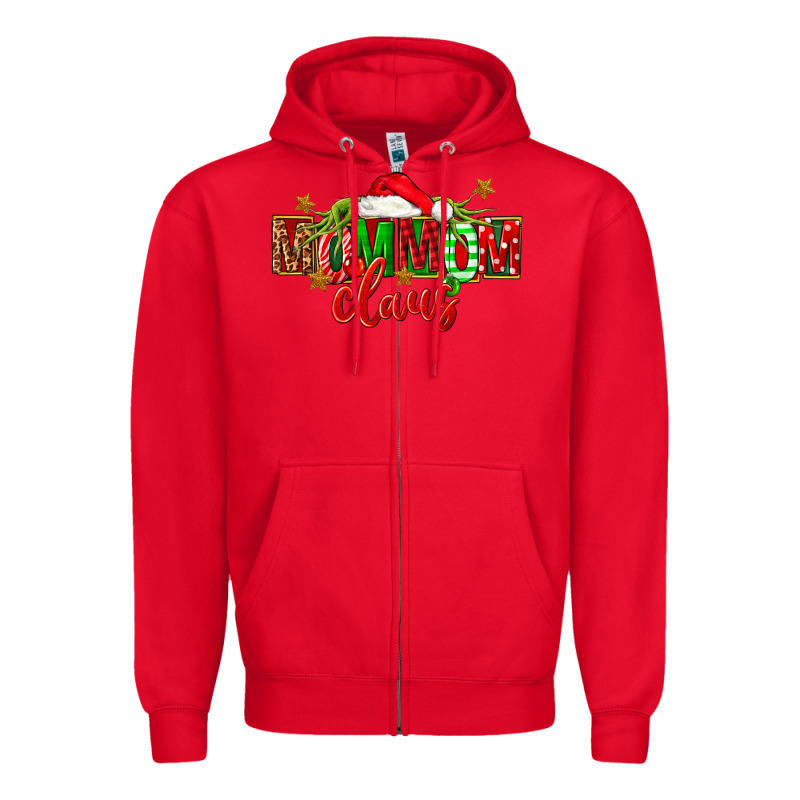 Christmas Mom Mom Claus Zipper Hoodie by FaDigitalArtStudio | Teevron