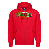 Red christmas mom mom claus Zipper Hoodie - FaDigitalArtStudio