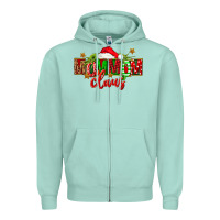 Seafoam christmas mom mom claus Zipper Hoodie - FaDigitalArtStudio