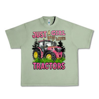 Just A Girl Who Loves Tractors Urban Heavy Tee | Teevron