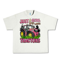 Pistachio just a girl who loves tractors Urban Heavy Tee - BarkalooDesign