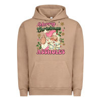 Pigment Burro merry christmas assholes Urban Hoodie - MaliasSmallBusiness