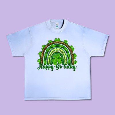 St. Patricks Day Happy Go Lucky Urban Heavy Tee Designed By Ranaportraitstore