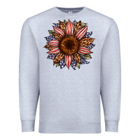 Heather Grey usa flag camouflage leopard sunflower Premium Sweatshirt - Artiststas