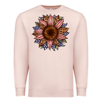 Pale Pink usa flag camouflage leopard sunflower Premium Sweatshirt - Artiststas