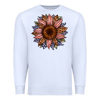 White usa flag camouflage leopard sunflower Premium Sweatshirt - Artiststas