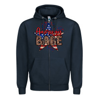 Navy American babe Zipper Hoodie - Neo Western