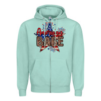 Seafoam American babe Zipper Hoodie - Neo Western