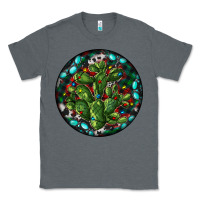 Charcoal Heather Christmas Santa Claus round Classic Tee - RanaPortraitStore