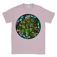 Lilac Christmas Santa Claus round Classic Tee - RanaPortraitStore