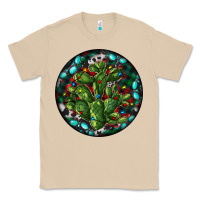 Mushroom Christmas Santa Claus round Classic Tee - RanaPortraitStore