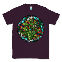 Plum Christmas Santa Claus round Classic Tee - RanaPortraitStore