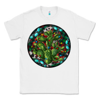 White Christmas Santa Claus round Classic Tee - RanaPortraitStore