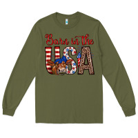 Army Green barn in the usa Long Sleeve Tee - Zillion Design Studio