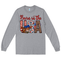 Heather Grey barn in the usa Long Sleeve Tee - Zillion Design Studio