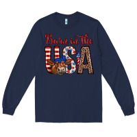 Navy barn in the usa Long Sleeve Tee - Zillion Design Studio