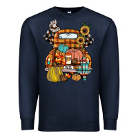 Navy farm truck,fall Premium Sweatshirt - JahusDesignShop