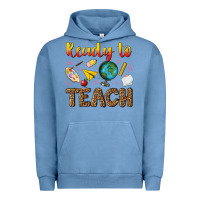 Pigment Pebble Blue ready to teach Urban Hoodie - NancyCooperArtShop