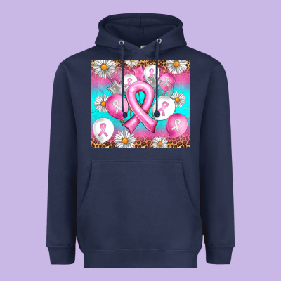 Breast Cancer Balloon Heavyweight Hoodie Designed By Artiststas