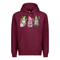 Burgundy spring gnomes Premium Hoodie - MaliasSmallBusiness
