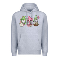 Heather Grey spring gnomes Premium Hoodie - MaliasSmallBusiness