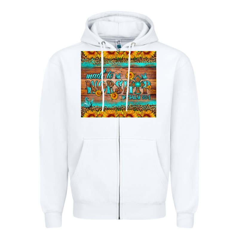 Made To Worship Tumbler Zipper Hoodie by HRA Design Shop | Teevron