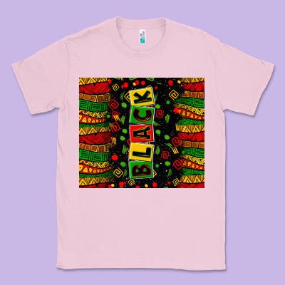 Black License Letters Classic Tee Designed By Zillion Design Studio