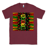 Burgundy black license letters Classic Tee - Zillion Design Studio