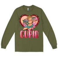 Army Green cupid heart Long Sleeve Tee - RanaPortraitStore