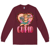 Burgundy cupid heart Long Sleeve Tee - RanaPortraitStore