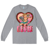 Heather Grey cupid heart Long Sleeve Tee - RanaPortraitStore