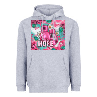Heather Grey Breast Cancer Boxing Gloves Heavyweight Hoodie - Artiststas