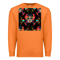 Carrot sugar skull seamless pattern Premium Sweatshirt - BundleAndBundleShop