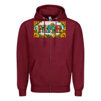 Burgundy faith cross and sunflower license plate Zipper Hoodie - HRA Design Shop